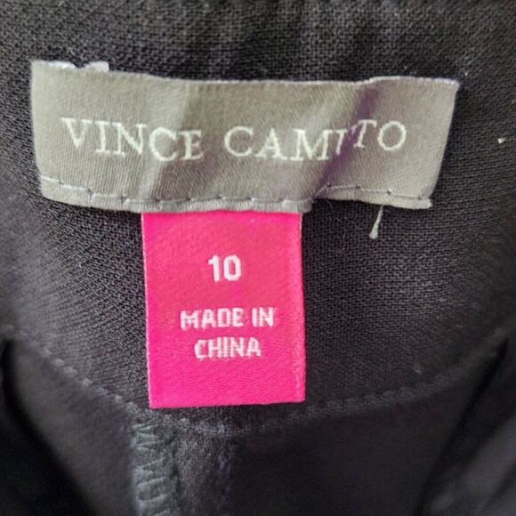 VINCE CAMUTO Trouser Black | Women's 10 | Single Pleat Crease - Picture 9 of 9